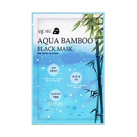 Маска для лица черный бамбук Mijin MJ Aqua Bamboo Black Mask 25g