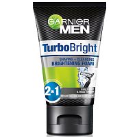 Пена для бриться Garnier Men TurboBright Shaving + Cleansing Brightening Foam